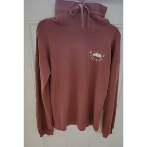 Happy Fall Y'All Autumn Leaves Women's M Sweatshirt Soft Lightweight Turtle Neck